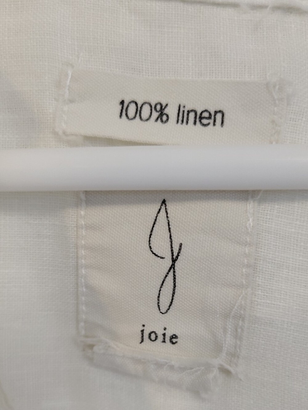 Joie White Linen Button-Up Cover Up Blouse - Picture 2 of 4